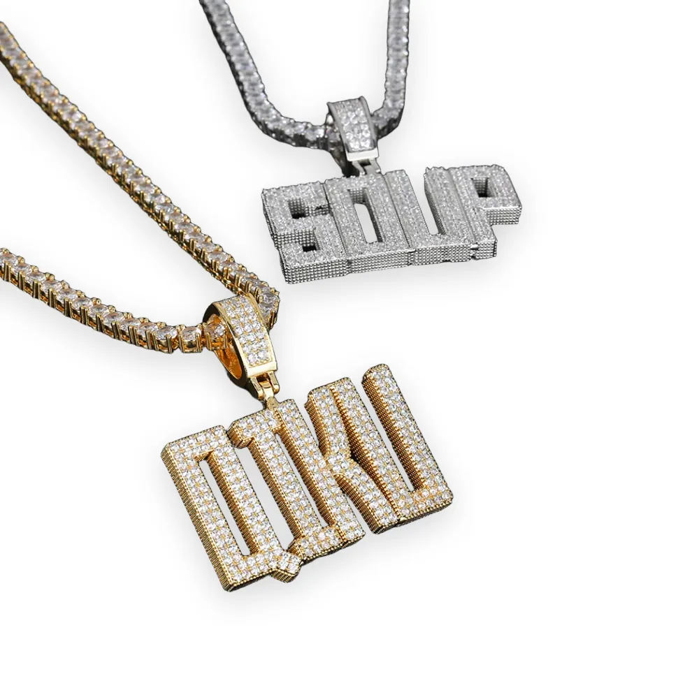 3D Block Letter Word Pendant