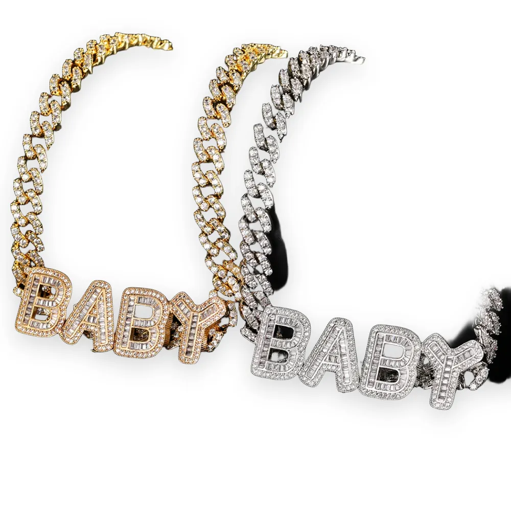 Baguette BABY Cuban Link Nameplate