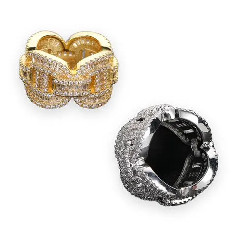 Baguette Link Chain Ring