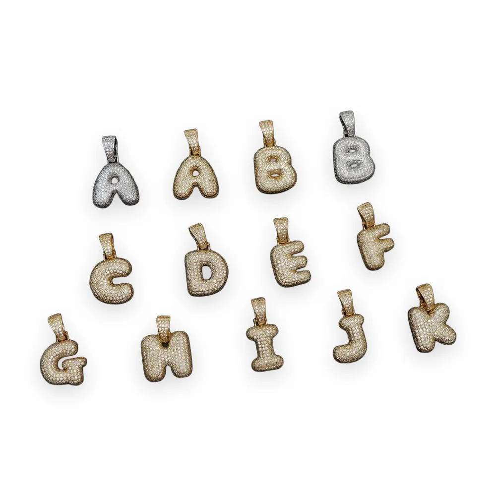 Bubble Letter Initial Pendant
