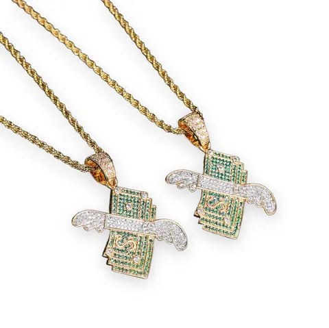 Flying Money Stack Pendant