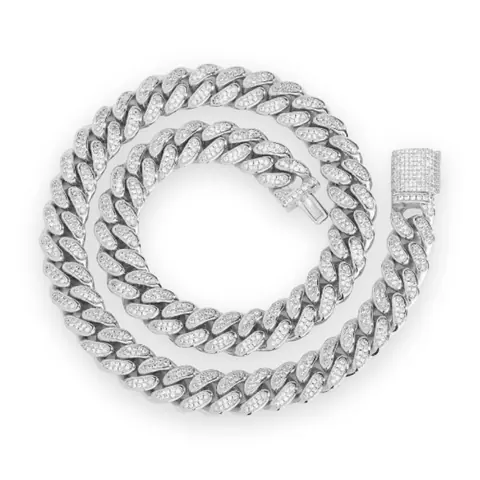 Framed Pave Cuban Chain