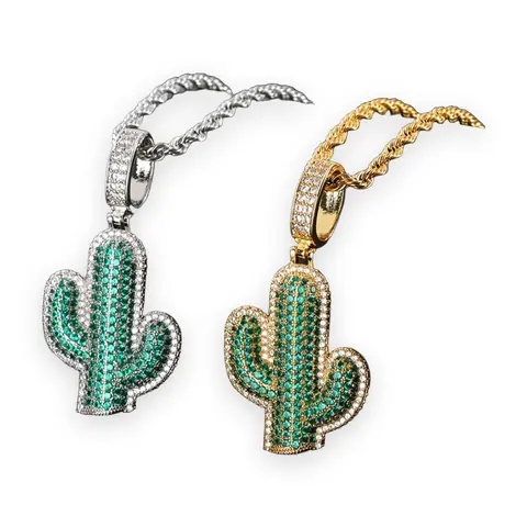 Green Cactus Pendant