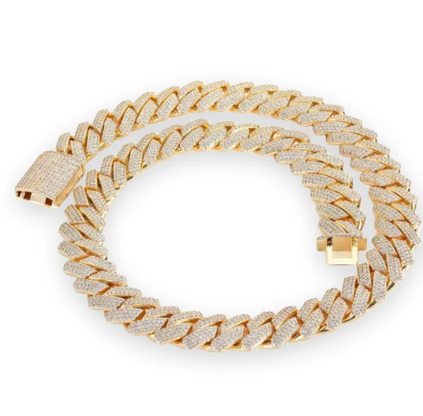 Heavy Prong Cuban Chain, 3-Row, 20mm 3-Row