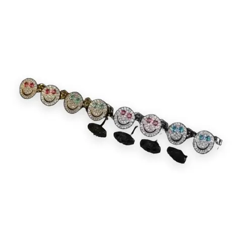 Iced Smiley Face Stud Earrings