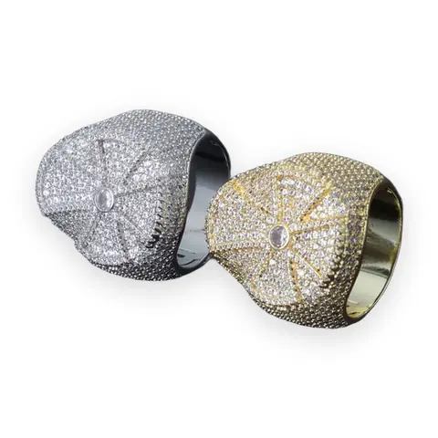 Paneled Dome Center Stone Ring