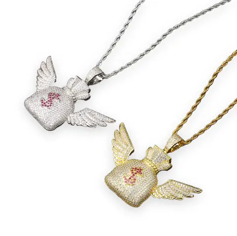 Winged Money Bag Pendant